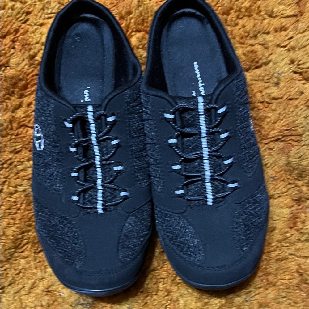 Black Casual women champion slip ons